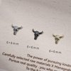 30pcs Bull Head Nail Charms Halloween Retro Alloy Nail Art Accessories Gold&Silver&Gun Black Metal Nail Art Charms Solid Bull Head Nail Art Decorations for Acrylic Nails Halloween Decor