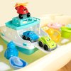 Ferry Boat Toys Set with Helicopter 2 Cars | Baby Bath Toys for Toddlers with Stacking Cups | Baby Water Toy with Bath Boats Train for Girls and Boys