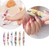 JIALWSJWAN 6 Pack Nail Files Washable Nail File Set 80/100/150/180/240/320 Grit Emery Boards for Nail Trimming Grinding