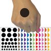 Circle Dot Temporary Tattoo Water Resistant Fake Body Art Set Collection - Light Green (One Sheet)