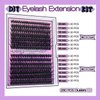 60D+80D DIY Lash Extension Kit 280Pcs Fluffy Eyelash Extension 9-16mm Mix D Curl Individual Lashes Cluster Kit with Lash Bond and Seal and Tweezers Wispy Natural Lash Extensions Kit by SZYZKJ