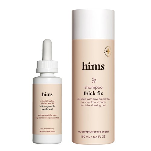 hims Thick Fix Shampoo & Minoxidil Serum 5% - Hair Loss Treatment For Men - Hair Thickening, Moisturizing, and Color Safe, 2 Count