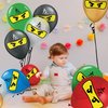 Ninja Superhero 12" Birthday Balloons 30 Pcs | All Ninja Balloons Colors | Premium Latex Ninja Sets Party Supplies Decorations by Vision E.D.