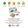 Mentari Toys - Toy Microwave - 9pc Wooden Microwave Set with Pretend Play Food - Kids Role Play Kitchen Accessories - Improve Social and Communication Skills - Sparks Creativity - Age 3+