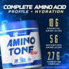 Ronnie Coleman Signature Series Amino-Tone EAAs Amino Acids Powder with BCAAs, Hydration Essential Amino Acids Post Workout Muscle Recovery, Blue Razz, 30 Servings