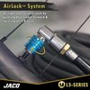 JACO Lightning Bike Tire Air Chuck (L3-Series) | Presta & Schrader Valves | Open Flow, 1/4" F-NPT (2 Pack)