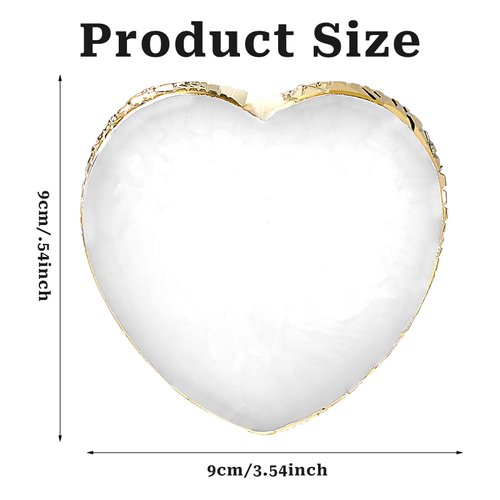 Resin Nail Art Palette Nail Art Painting Mixing Color Palette Heart Shape Gold Edge Nail Gel Color Makeup Display Board Manicure Tool