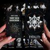 CRAFTERIAN Tarot Card Deck Black Fatality. 78 Cards with Guidebook. Black Foil Cards Edges. Unique Tarot Cards.