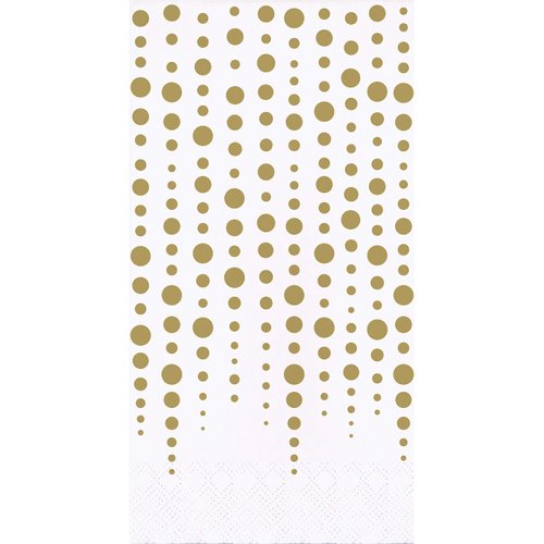 Creative Converting Sparkle and Shine Gold 50th Anniversary Dinner Napkins, 8" x 4"