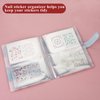 Nail Art Sticker Storage Book Artistic Nail Decals Collection Organizer 144 Slots Nail Art Stickers Collecting Album Holder Binder Plastic Book for Nail Art Sticker Photo Displaying（Blue）