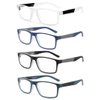 DONGDI Blue Light Blocking Reading Glasses 4 Pack Computer Readers for Women Men,Anti Glare UV Ray Filter Eyeglasses +0.75
