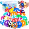 DULEFUN 24pcs Mini Stress Balls, Squishy Balls for Adults Stress Relief Squeeze Fidget Balls Set for Party Favors Birthday Goodie Bag Stuffers
