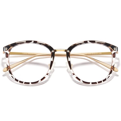 Cyxus Blue Light Glasses for Women, Blue Light Blocking Eyeglasses for Women, Round Computer Eyewear Anti Eye Strain Glasses