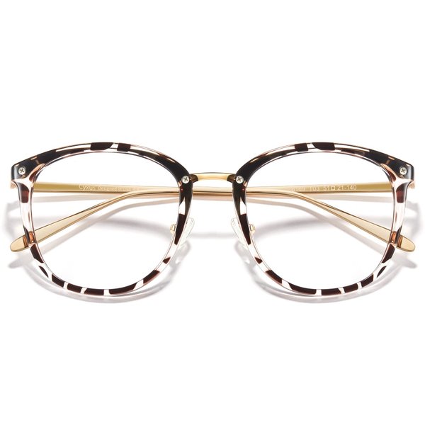 Cyxus Blue Light Glasses for Women, Blue Light Blocking Eyeglasses for Women, Round Computer Eyewear Anti Eye Strain Glasses