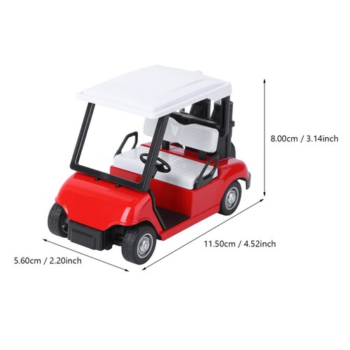NOLITOY Die-cast Model Metal Golf Cart Model, Pull Back Action Golf Cart, Mini 1:20 Scale Golfcart Vehicle for Home Decor Golf Party Favor