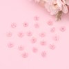 YISSION 20Pcs Mini Pink Flower Hair Clips with Rhinestone Cute Hair Clips Flower Hair Pins Decorative Hair Clips Wedding Hair Barrettes Bridal Flower Hair Accessories for Girls Women