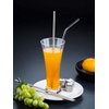 Metal Stainless Steel Straws, 4pcs 12" Ultra Long Reusable Metal Drinking Straws with Cleaning Brush and Silicone Tips for Tall Tumblers
