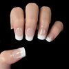 ELEVENAIL Daily Natural Nude white Press on French Nails Short Squoval Fake False Nails Tips Salon Manicure Reusable DIY Artificial Nails Art for Daily Office Home