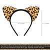 LIONSOUL Cheetah Ears Headband for Women Leopard Cheetah Print Birthday Party Decorations Supplies