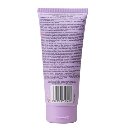 Brite Pastel Purple Semi-Permanent Hair Color - Vegan & Cruelty-Free Hydrating Hair Dye, Lasts Up to 30 Washes (100ml)