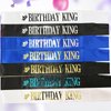Birthday King Sash Blue, Birthday Sashes for Boys or Men Gold Foil Letter 21st 30th 40th 50th 60th or Any Fun Birthday Party Favors Decorations (Blue Gold)