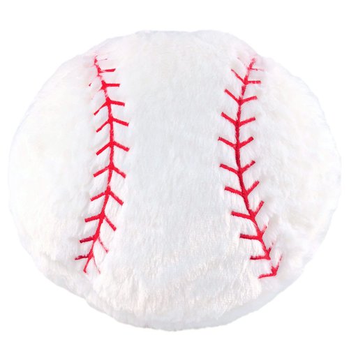 CHORONMO Baseball Pillow Fluffy Baseball Plush Pillow Baseball Throw Pillow Soft Stuffed Baseball Plush Pillow Toy Durable Round Baseball Shaped Pillow Sport Toys Gift for Kids Room Decor