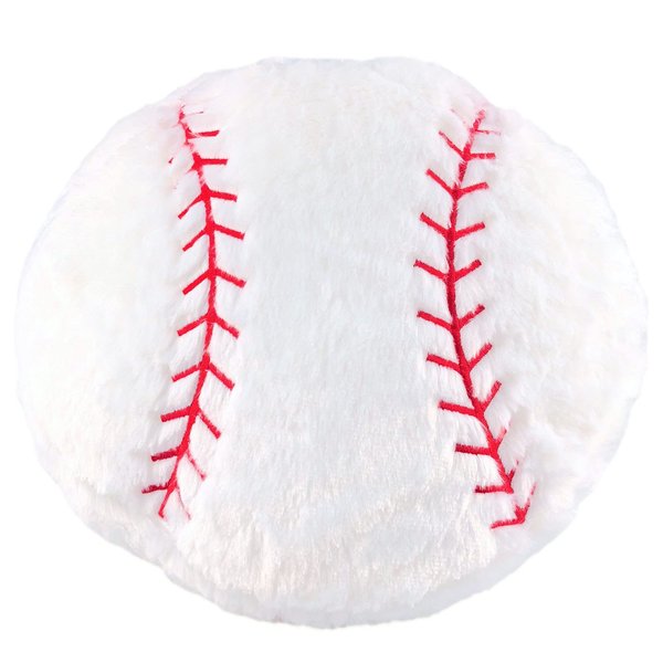 CHORONMO Baseball Pillow Fluffy Baseball Plush Pillow Baseball Throw Pillow Soft Stuffed Baseball Plush Pillow Toy Durable Round Baseball Shaped Pillow Sport Toys Gift for Kids Room Decor