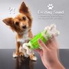 Fluffy Paws Squeaky Rubber Dog Toy - Durable Squeaky Bone-Shaped Puppy Toy, Rubber Dental Chew Toy for Small and Medium Dog Puppy - 5.6"
