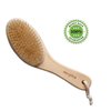 Exfoliating Body Scrubber: Dual-Use for Wet/Dry Exfoliation, Lymphatic Drainage & Cellulite Smoothing - Natural Boar Bristle Dry Brushing Body Brush, Ergonomic Handle, Easy to Clean by Rengöra