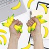 Lohoee 20 Pieces Banana Stress Toys Banana PU Toys Banana Stress Balls Mini Stretchy Stress Relief Hand Banana Toy for Home Party Decorations or Gift