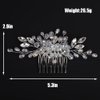 BERYUAN Bridal Rhinestone Crystal Beads Hair Comb Silver Rhinestone Wedding Headpiece Wedding Bridal Hair Side Comb Crystal Rhienstone Wedding Hair Comb for Wedding Women