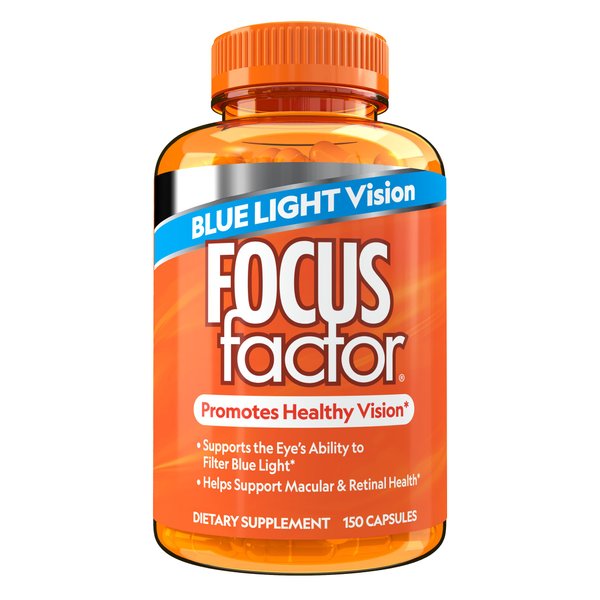 Focus Factor Blue Light Formula (150 Count) - Eye Vitamins with Blue Light Filtration Support - Lutein and Zeaxanthin Supplement with Vitamin C, Vitamin E, Lutemax 2020® - Promote Eye Health