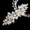Rhinestones Bridal Hair Clips Crystal Glass Barrette French Wedding Hairpins Hair Accessories for Bride Bridesmaids Flower Girls - Gold