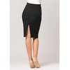 Conceited Premium Pencil Skirt for Women with Back-Slit - High Waist Bodycon Midi Skirts - Business Wear to Work - Classic Black - Small - 1160SCU-Black-S