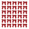 7Rainbows 50pcs Boutique 1.5" Red Satin Ribbon Mini Bows for Craft Sewing Scrapbooking Wedding and Gift Wrapping