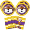 Havercamp LSU Tailgate Party Supplies (for 16 Guests). Features Mike the Tiger in 16 ea. LSU Paper Plates and Napkins. Officially Licensed by LSU!