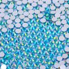 1500 Pieces SS16 4mm Flatback AB Rhinestones Clear Glass Round Gems Crystals for Nail Art DIY Crafts Clothes Shoes Bags （Peacock Blue）