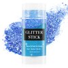 MEICOLY Blue Body Glitter Stick,Waterproof Halloween Face Glitter Gel,Chunky Glitter for Face/Body/Hair/Eyes/Lip,Mermaid Glitter Face Paint,Sparkling Glitter Makeup,Body Glitter for Women and Kids