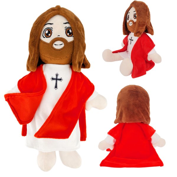 AZCZRQT Jesus Plush Doll My Friend Jesus Stuffed Plush Toy 13'' Figure Christmas Plush for Church Sunday Religious Easter Baptism Decoration Doll