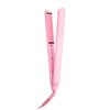 FoxyBae Flat Iron Hair Straightener - 1" Sleek & Slay Ceramic Flat Iron Hair Straightener - Dual Voltage Portable 2 in 1 Hair Curler & Straightener for Frizz Free, Shinier & Smoother Hair [Party-Pink]