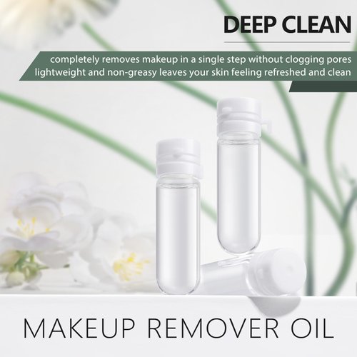 AVVA VISION Makeup Remover Oil Capsules Complete Deep Facial Cleansing On-The-Go Compact Mini Bottles All Skin Types, 30 Counts