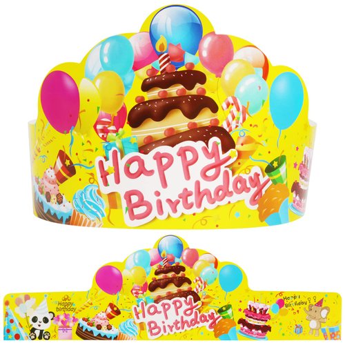 JTIEO Birthday Crowns Birthday Crowns for Kids Classroom Birthday Hats 30Pack Perfect for School, Home,Party Supplies Yellow