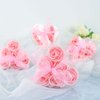 Efavormart 4 Pack | 24 Pcs Blush/Rose Gold Scented Rose Soap Party Favors with Gift Box and Ribbon