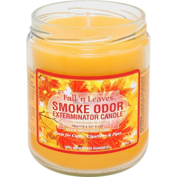 Smoke Odor Exterminator 13oz (Fall N Leaves, 1) Jar Candles, 1, 13 Ounce