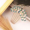 Biiange Hair Comb, Multicolor Metal Peacock Design Hair Accessories, Rhinestones Hair Piece, Crystal Bridal Hairpin for Women and Girls (Multicolour)