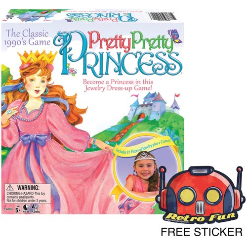Big Game Toys~Pretty Pretty Princess Game Jewelry Dress Up Board Game 1990's Classic Includes Free BGT Sticker Tiara Necklaces