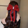 SINIDE Velvet Hair Bow Tail Satin Bow Long Tail Headpieces Winter Hair Barrette Headwear Hair Accessories for Women and Ladies Gifts, Elegant Hair Decor for Wedding Prom Dating