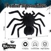HyDren Christmas Giant Stuffed Spider Toy Huge Realistic Black Spider Stuffed Animal Plush Pillow Christmas Funny Prank Toys(31.5 x 19.7 Inch)
