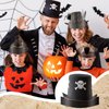 Funtery 48 Pcs Halloween Pirate Hat Pirate Party Accessories Kids Paper Pirate Costume Cap for Caribbean Cosplay (Captain)