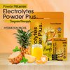 PowderVitamin Electrolytes Powder Plus, Keto, Tangerine Pineapple, Sugar Free, Pink Himalayan Salt, 1000mg Potassium, 120mg Calcium, 120mg Magnesium, Non-GMO, Zero Calories, (16 Hydration Packets)